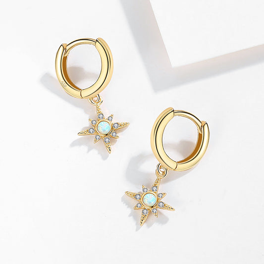 Opal Starburst Earrings