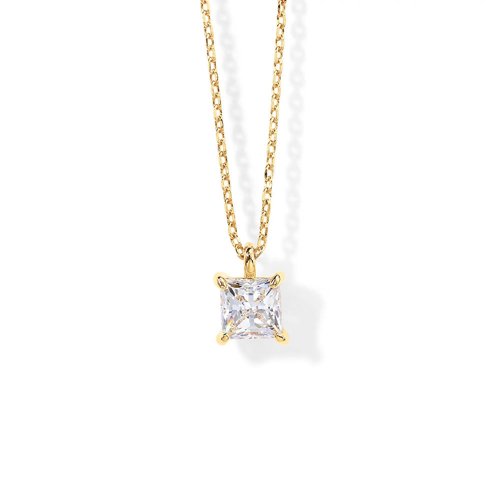 Square Diamond Necklace