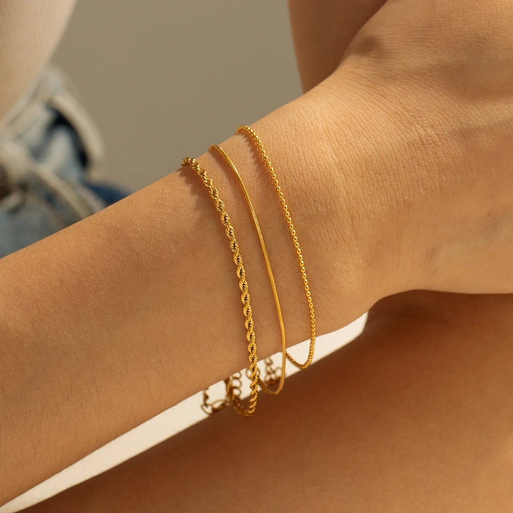 18k Gold Chain Bracelet