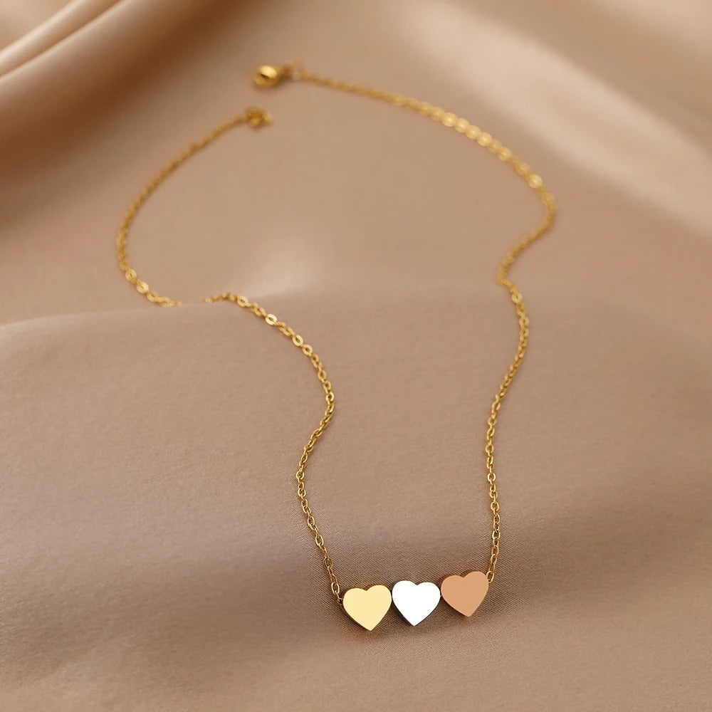 Three Heart Necklace