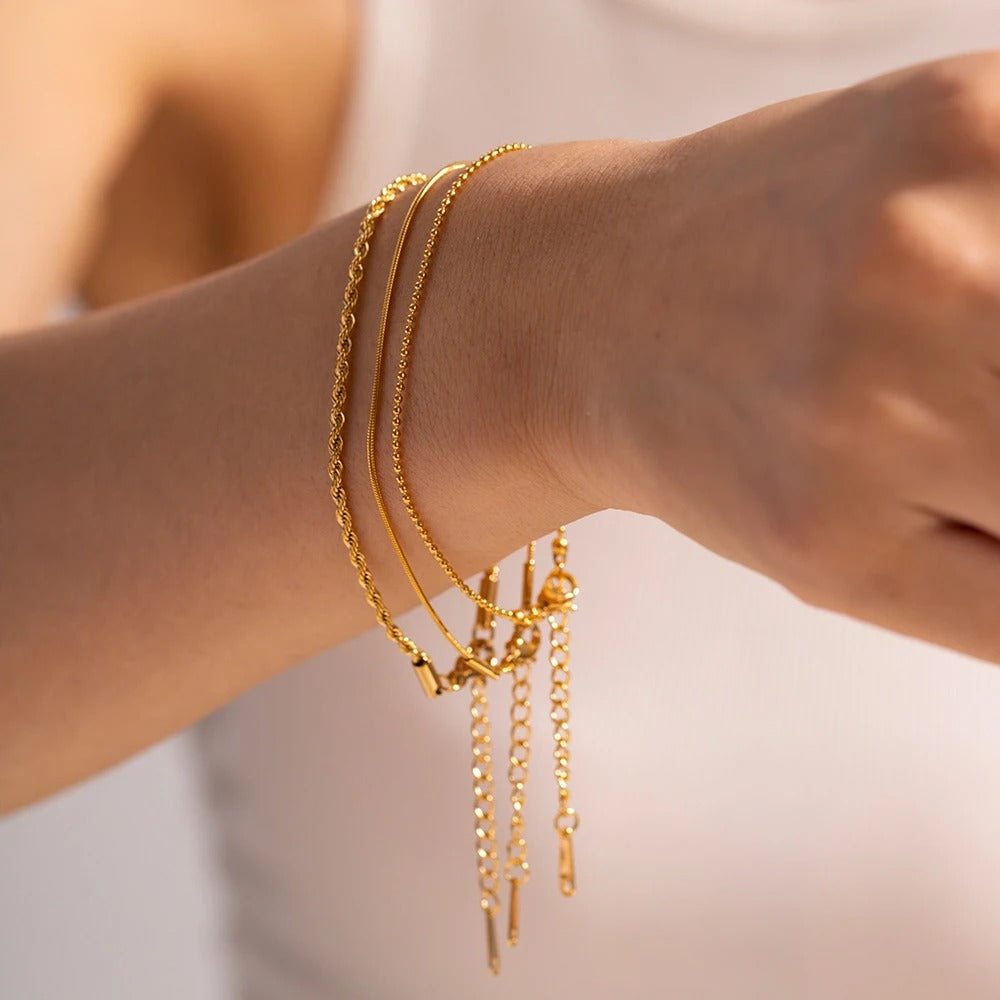 18k Gold Chain Bracelet