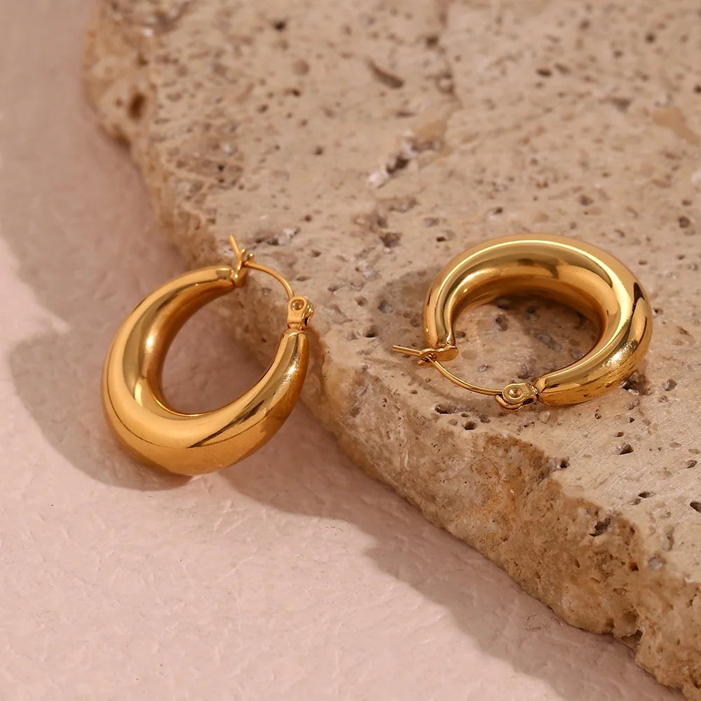 Hollow Hoop Earrings