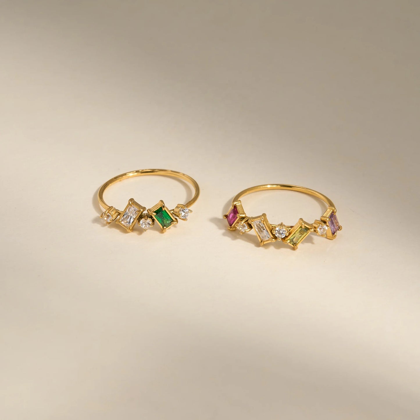 Set of Three Gemstone Rings