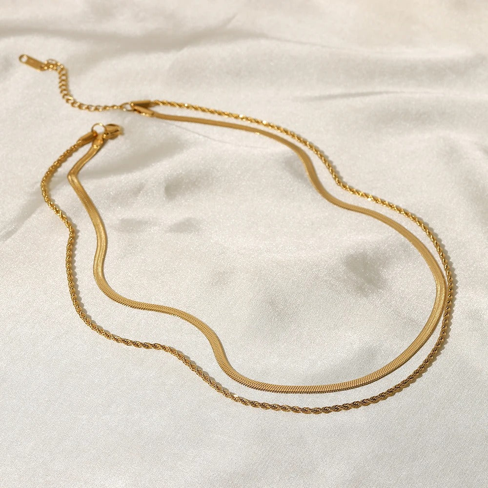 Two Layer Chain Necklace