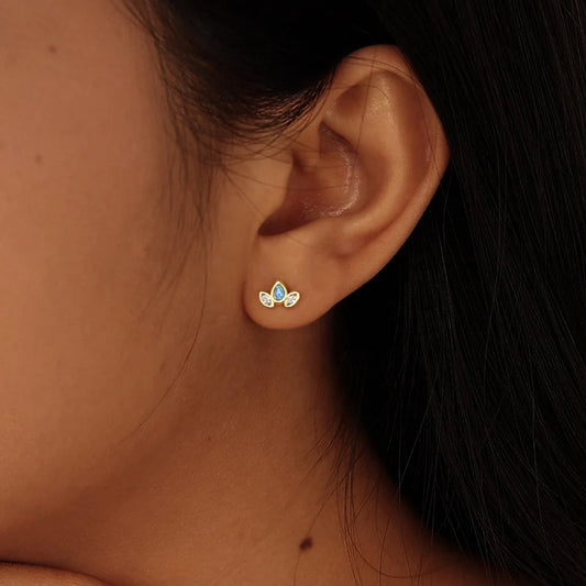 Opal Marquise Stud Earrings