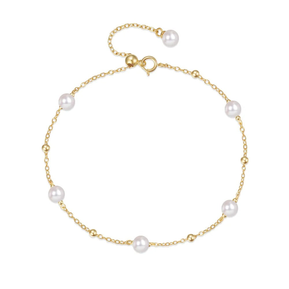 18k Gold Pearl Bracelet