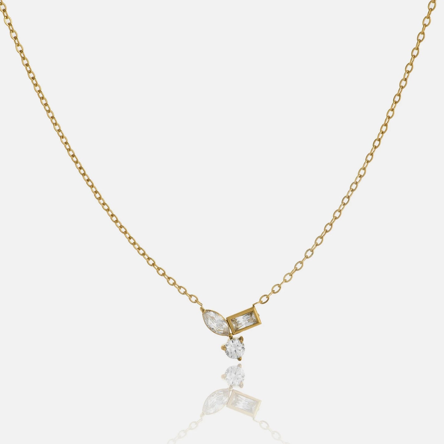 Three Diamond Necklace